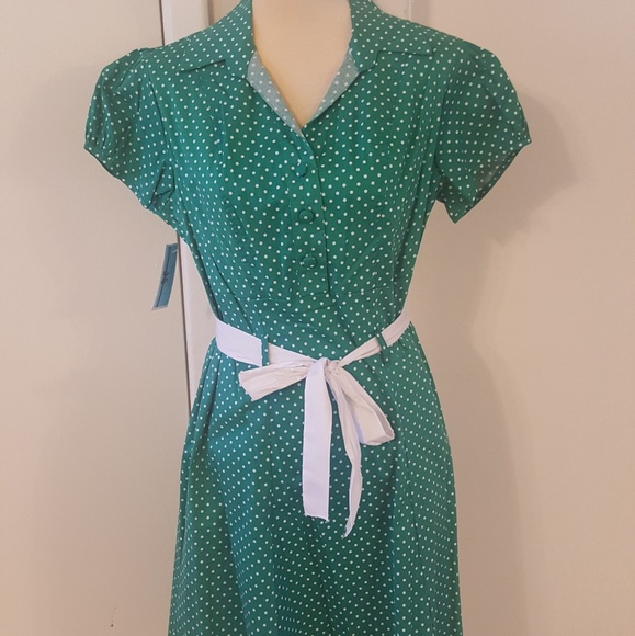 Dresses & Skirts - Plus Size Polka Dot Dress with Cardigan.